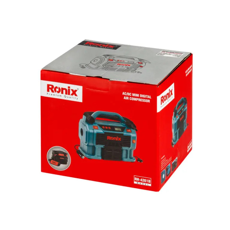کمپرسور باد سه کاره دیجیتال فندکی و برق شهری با کیف مدل RH-4261B