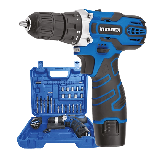 دریل شارژی ٢ باطری با لوازم VR12V-2A ویوارکس